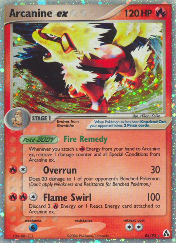Arcanine ex (83/92) [EX: Creador de leyendas] 