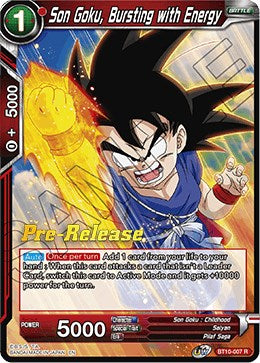 Son Goku, rebosante de energía (BT10-007) [Promociones previas al lanzamiento de Rise of the Unison Warrior] 