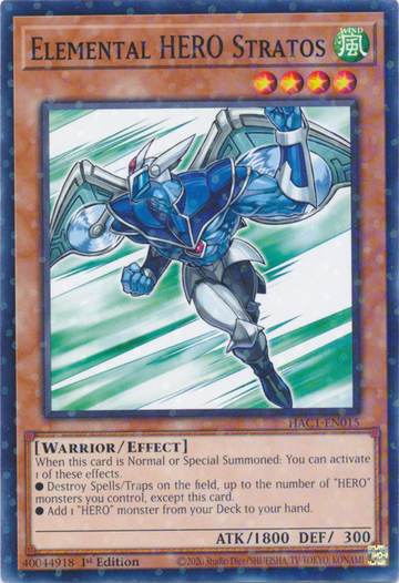 Elemental HERO Stratos (Duel Terminal) [HAC1-EN015] Común 