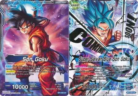 Son Goku // Super Saiyan Blue Son Goku (estampado en caliente) (BT1-030) [Tarjetas promocionales] 