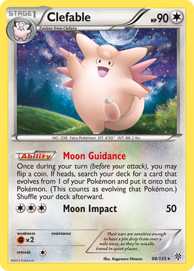 Clefable (98/135) [Blanco y negro: Tormenta de plasma] 