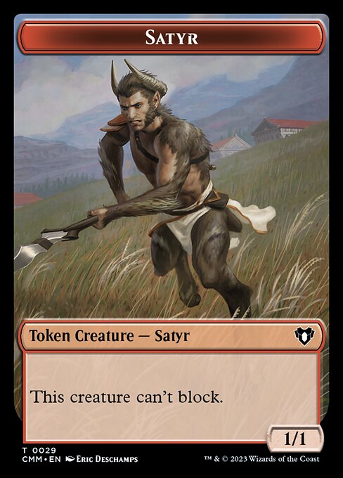 Ficha de pájaro // Sátiro de doble cara [Fichas de Commander Masters] 