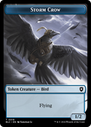 Storm Crow // Frog Lizard Double-Sided Token [Bloomburrow Commander Tokens]-1