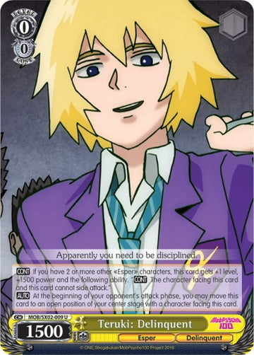 Teruki: Delincuente (MOB/SX02-009 U) [Mob Psycho 100] 