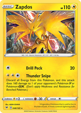 Zapdos (048/185) [Espada y escudo: voltaje intenso] 