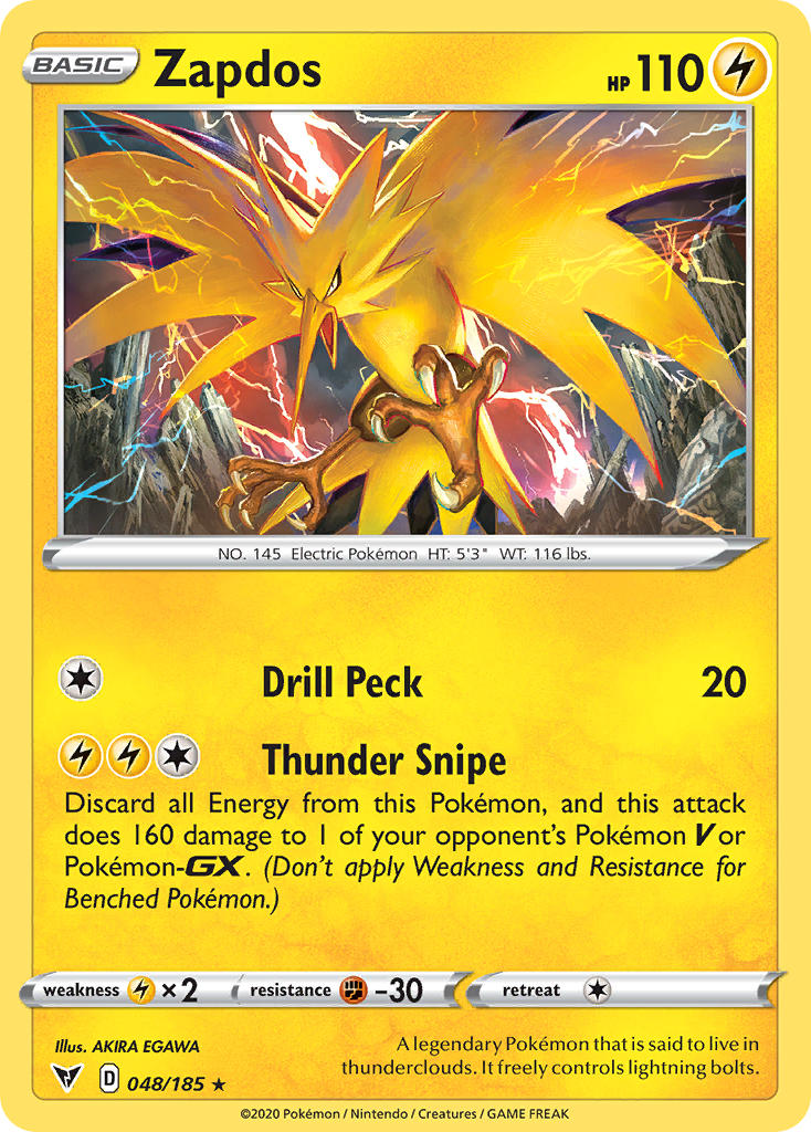 Zapdos (048/185) [Espada y escudo: voltaje intenso] 