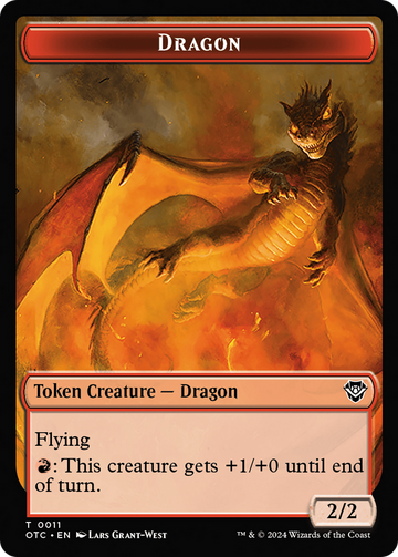 Dragon Egg // Dragon Double-Sided Token [Outlaws of Thunder Junction Commander Tokens] - 0