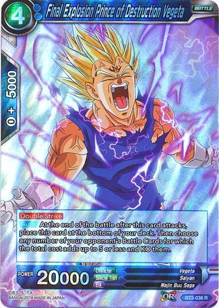 Explosión final Príncipe de la destrucción Vegeta (BT3-036) [Mundos cruzados] 