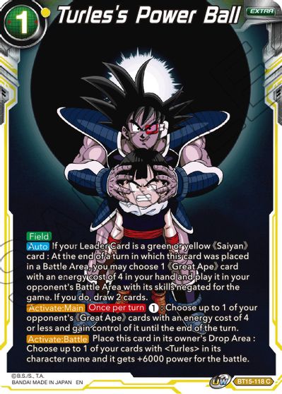 Bola de poder de Turles (BT15-118) [Enfrentamiento de Saiyans] 
