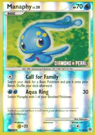 Manaphy (9/130) [Promociones de Burger King: Colección 2008] 