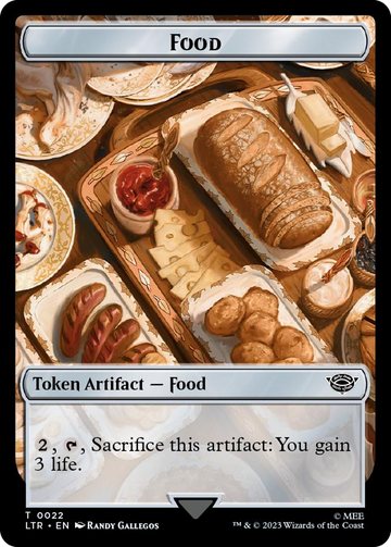Ballistic Boulder // Food (0022) Double-Sided Token (Surge Foil) [The Lord of the Rings: Tales of Middle-Earth Tokens] - 0
