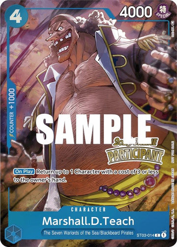 Marshall.D.Teach (Regional en línea 2023) [Participante] [Tarjetas de promoción de One Piece] 