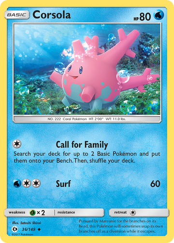 Corsola (36/149) [Sol y Luna: Conjunto básico] 