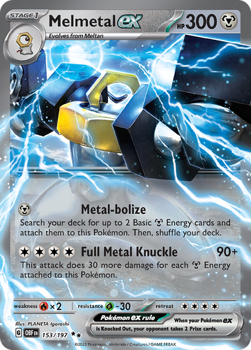 Melmetal ex (153/197) [Scarlet &amp; Violet: Llamas de obsidiana] 