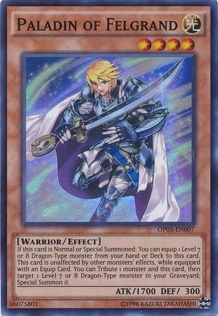 Paladín de Felgrand [OP03-EN007] Súper raro 