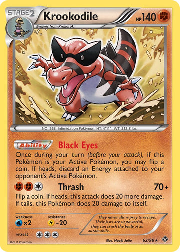 Krookodile (62/98) (Baraja temática exclusiva) [Black &amp; White: Emerging Powers] 