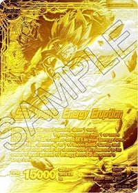 Son Goku y Vegeta // SSB Vegito, Erupción de energía (Final del campeonato 2019) (Lámina metálica dorada) (BT7-025_PR) [Tarjetas de promoción del torneo] 