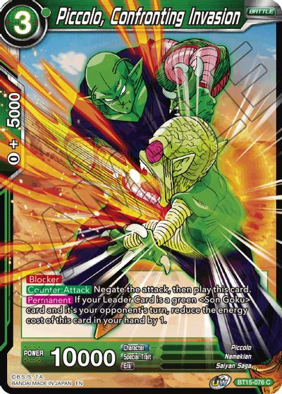 Piccolo, enfrentándose a la invasión (BT15-076) [Duelo de Saiyans] 