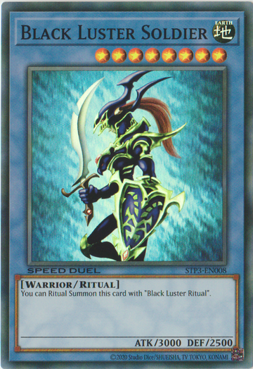 Soldado del Brillo Negro [STP3-EN008] Súper Raro 