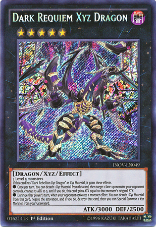 Dragón Xyz Dark Requiem [INOV-EN049] Raro secreto 