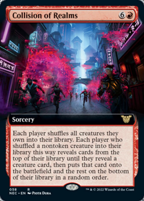 Choque de reinos (ilustración ampliada) [Kamigawa: Neon Dynasty Commander] 