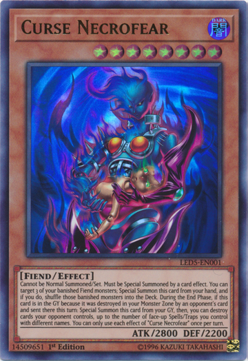 Maldición Necrofear [LED5-EN001] Ultra raro 