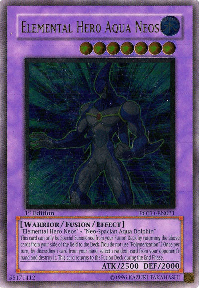 Héroe elemental Aqua Neos [POTD-EN031] Ultimate Raro 