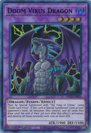 Dragón del virus de la perdición (verde) [DLCS-EN055] Ultra raro 