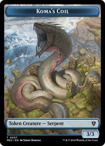 Drake // Koma's Coil Double-Sided Token [Murders at Karlov Manor Commander Tokens] - 0