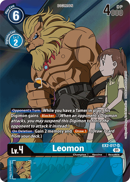 Leomon [EX2-017] (Arte alternativo) [Peligro digital] 