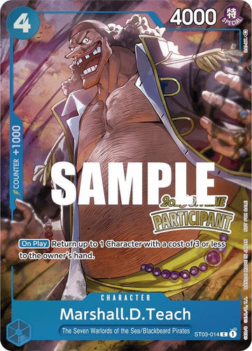 Marshall.D.Teach (Regional Offline 2023) [Participante] [Tarjetas de promoción de One Piece] 