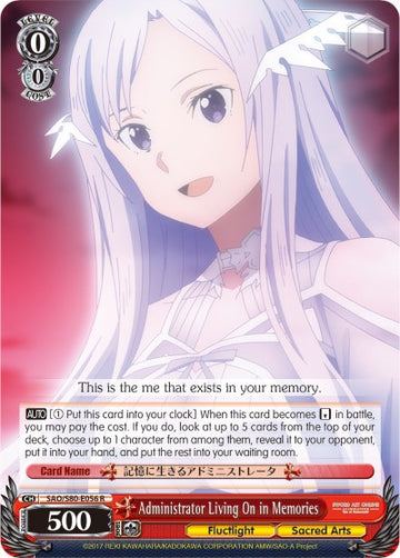 Administrador viviendo en los recuerdos (SAO/S80-E056 R) [Sword Art Online -Alicization- Vol.2] 