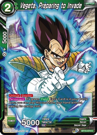 Vegeta, preparándose para invadir (BT15-074) [Duelo de Saiyans] 