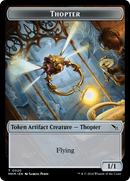 Thopter // Rhino Warrior Double-Sided Token [Murders at Karlov Manor Commander Tokens]-1