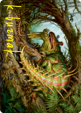 Tarjeta de arte de Blex, plaga molesta (firma estampada en dorado) [Serie de arte de Strixhaven: Escuela de magos] 