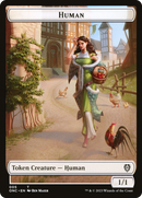 Human // Spirit Double-Sided Token [Phyrexia: All Will Be One Commander Tokens]-1