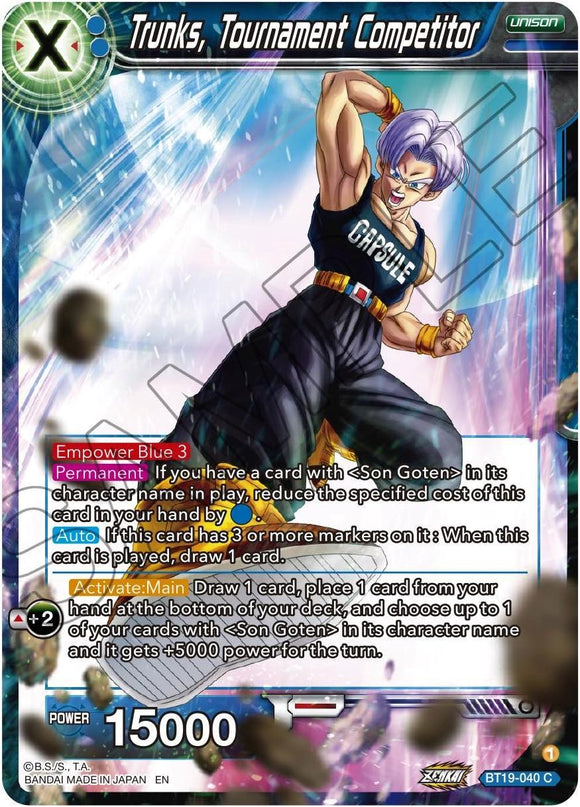 Trunks, competidor del torneo (BT19-040) [Ambición del luchador] 