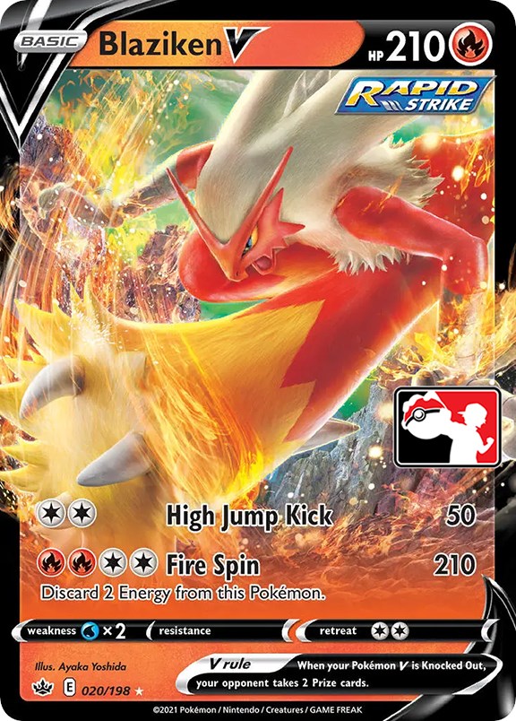 Blaziken V (020/198) [Serie de paquetes de premios uno] 