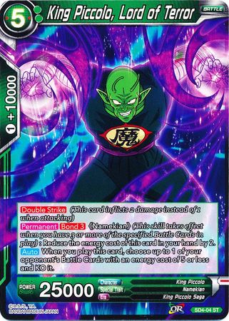 Rey Piccolo, Señor del Terror (Baraja de Inicio - El Guardián de los Namekianos) (SD4-04) [Colossal Warfare] 