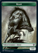 Beast (010) // Whale Double-Sided Token [Commander 2021 Tokens]-1