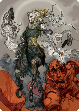 Tamiyo, tarjeta de arte de sabio completada [Serie de arte Kamigawa: Neon Dynasty] 
