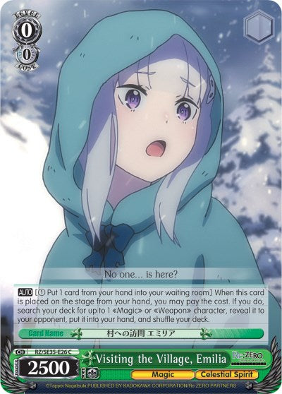 Visitando el pueblo, Emilia (RZ/SE35-E26 C) (Parallel Foil) [Re:ZERO: The Frozen Bond] 