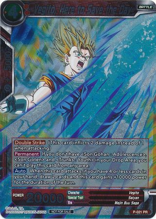 Vegito, aquí para salvar el día (P-021) [Tarjetas de promoción] 
