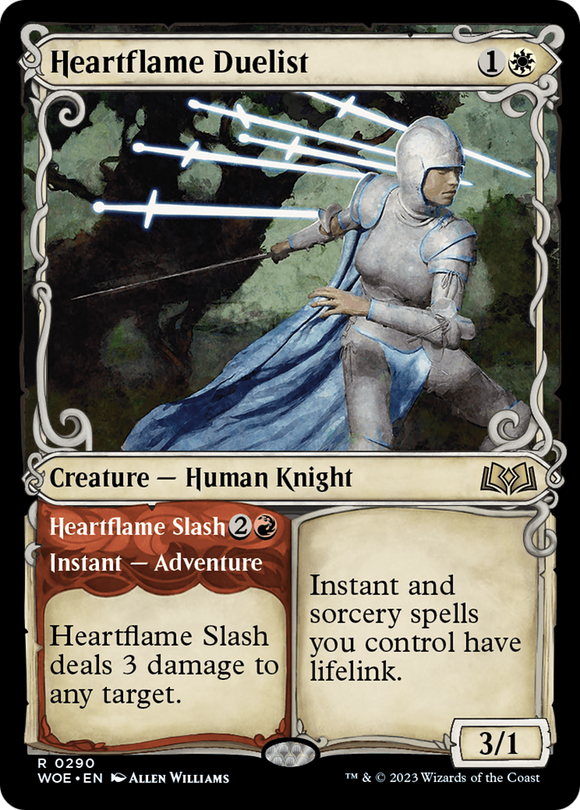 Duelista de llamas del corazón // Corte de llamas del corazón (Exhibición) [Wilds of Eldraine] 