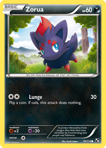 Zorua (70/114) [Blanco y negro: conjunto básico] 