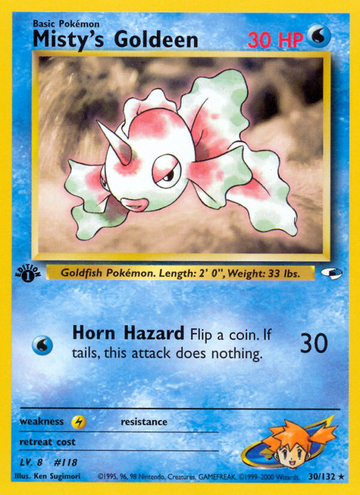 Goldeen de Misty (30/132) [Héroes del gimnasio, 1.ª edición] 