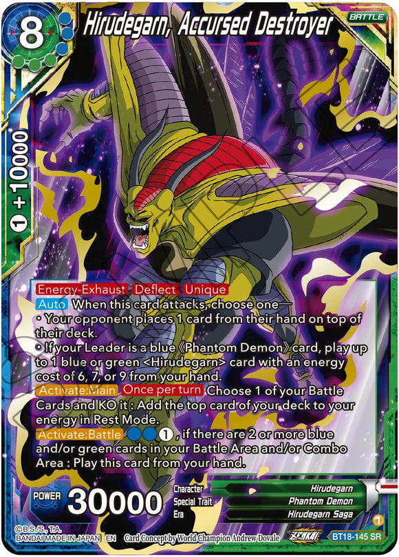 Hirudegarn, el Destructor Maldito (BT18-145) [El amanecer de las Leyendas Z] 