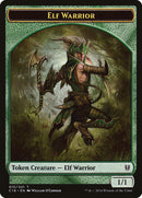 Elf Warrior // Zombie Double-Sided Token [Commander 2016 Tokens]-1
