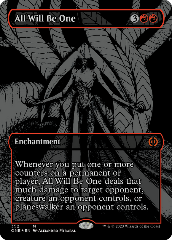 Todos serán uno (Lámina en relieve con mancha de petróleo) [Phyrexia: Todos serán uno] 