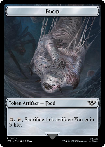 Ballistic Boulder // Food (0024) Double-Sided Token (Surge Foil) [The Lord of the Rings: Tales of Middle-Earth Tokens] - 0